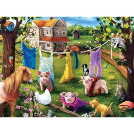 Bits and Pieces - 500 Piece Jigsaw Puzzle for Adults - Fashion Show - 500 pc Farm Animals Jigsaw by Artist Brook Faulder