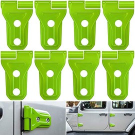 Door Hinge Cover Trim Exterior Accessories Decoration for 2018-2022 Jeep Wrangler JL JLU Sport Sahara Freedom Rubicon Unlimited Gladiator JT 2-Door & 4-Door (Green 8PCS)