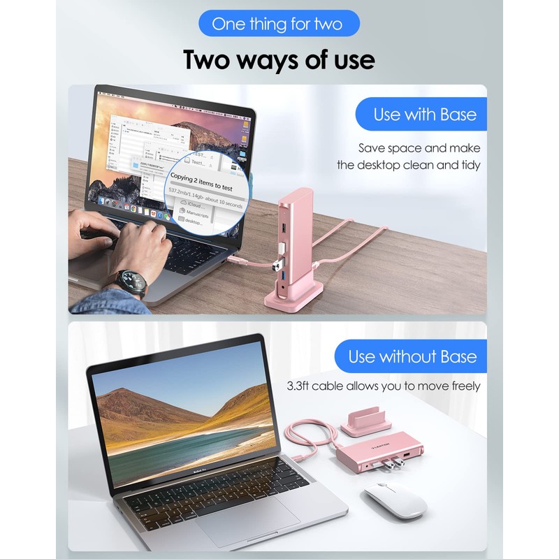 LENTION Docking Station USB C con PD 100W, HDMI 4K,