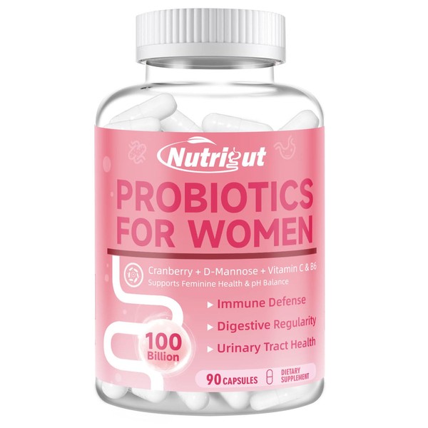 NutriGut Probiotics for Women 100 Billion CFUs Probiotic and Prebiotics