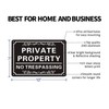 No Trespassing Signs Private Property(2 Pack) 10” x 7” Heavy