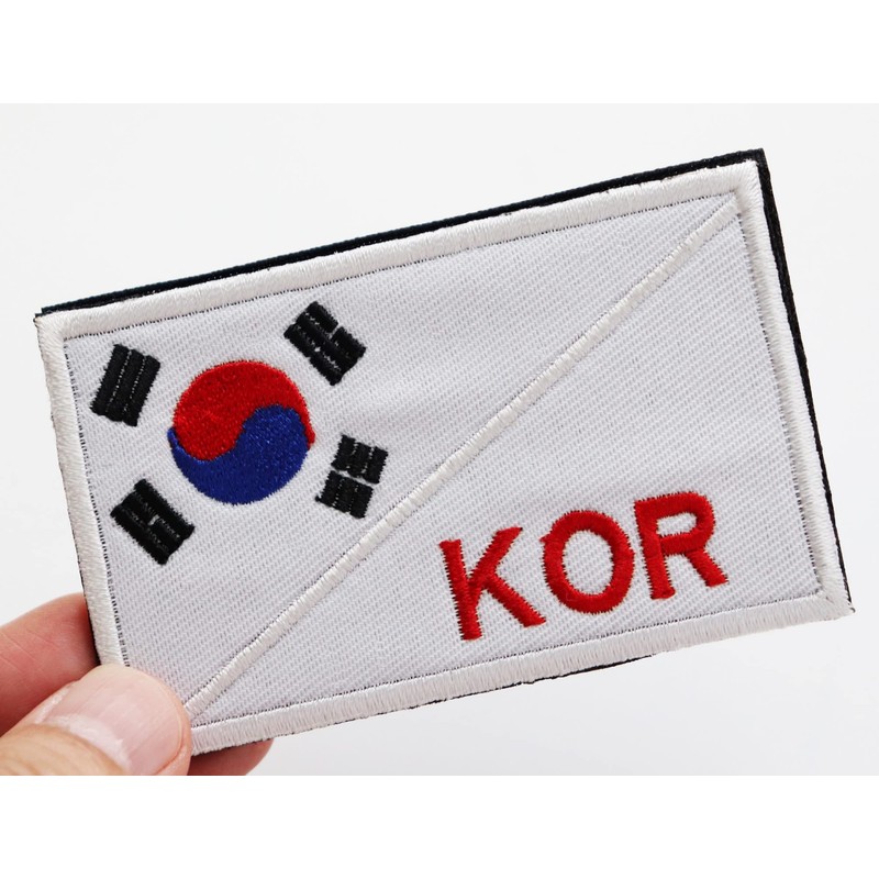 Patch Korean Flag KOR Velcro Removable Military Airsoft Flag of
