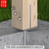 T-post holder for embedding in concrete, 90 x 60 x