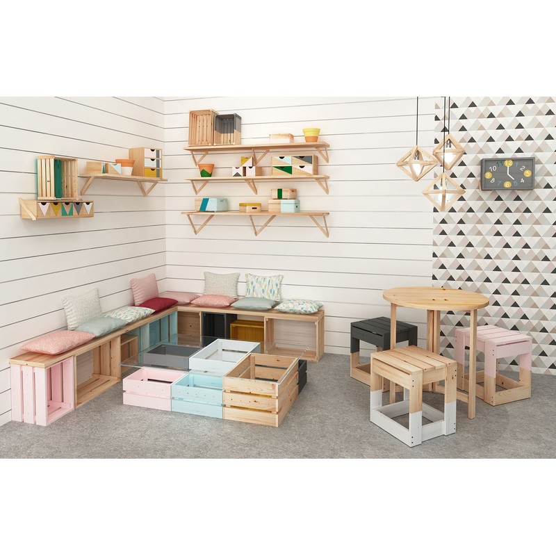 Astigarraga Triangle Square Pine 20 x 20 x 20 cm