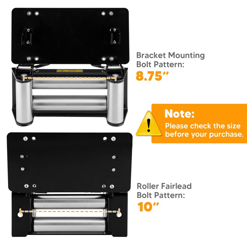 Mofun UTV ATV 8 3/4" Bracket Mounting Hole, 10" Flip-Up