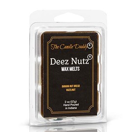 The Candle Daddy Deez Nutz Banana Nut Bread Maximum Scented Wax Cubes/Melts- 2 Packs -4 Ounces Total- 12 Cubes