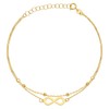 Gold Bracelet 333 8 Carat Yellow Gold Infinity Ball Engraving,