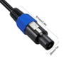 Speakon to 1/4" Speaker Cable, 6.35mm TS Male Plug to