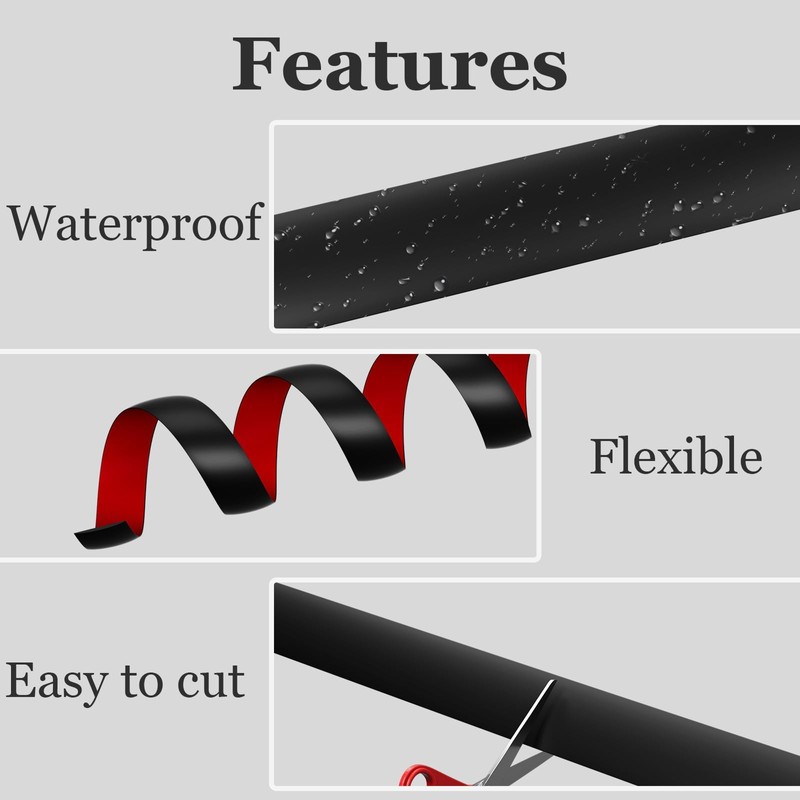 Greymond Floor Transition Strip - Self-Adhesive PVC Trim for Carpet