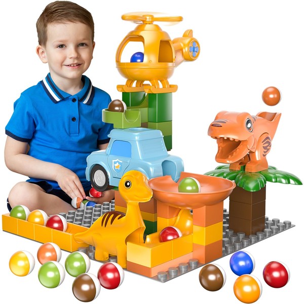 Marble Runs for Kids 4-8, Dinosaur Toys, Montessori Learning STEM