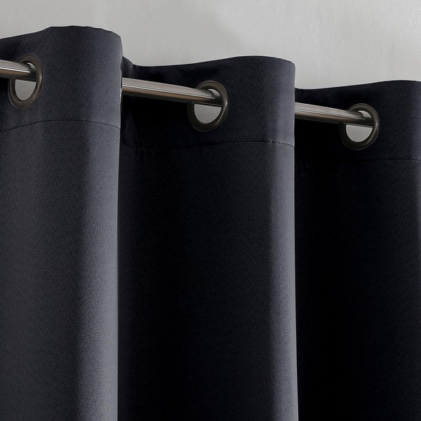 Chyhomenyc Athena Room Darkening Black Curtains 63 inch Length 2