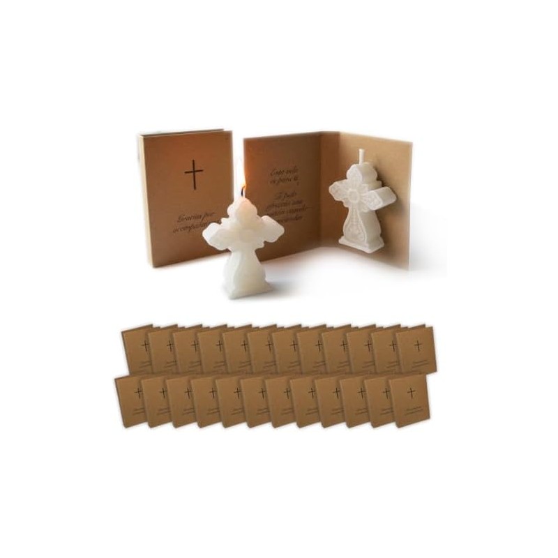 24 Mini Recuerdos Velas Aromáticas Bautizo Boda Primera Comunion Novenario