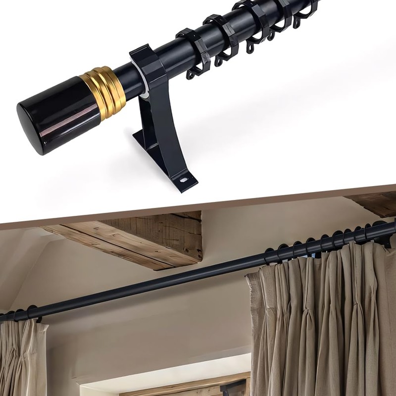 Davfiecn 2 Pack Heavy Duty Curtain Brackets for 1 Inch