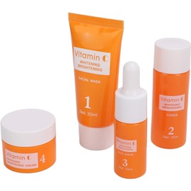Set de Cuidado de la Piel con Vitamina C, Kit Facial Hidratante Iluminador, Reduce las Arrugas y Protege la Piel