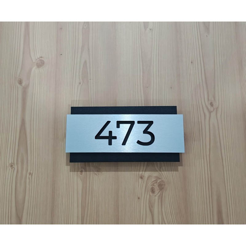 Número para Casa Moderno, Placa Doble de Aluminio y PVC,