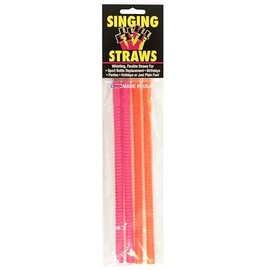 Smartwares 9 inch Whistling Singing Straws 4 pack, Reusable, Safe Plastic, BPA Free, Made in the USA