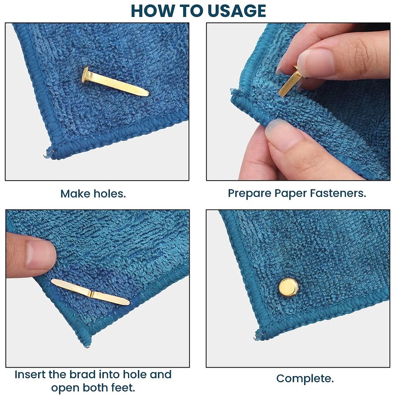 Trimming Shop 500 Pieces Metal Split Paper Fixing Pins Round