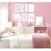 6Pcs Pink Coquette Wall Art How Lucky Are We Stripe