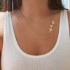 HUJUON Elegant Pearl Flying Bird Necklace.Silver Two Little Birds Choker