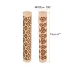 HARFINGTON 2pcs Wood Clay Roller 4" Water Wave Snowflake Pattern