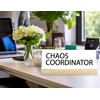 jirteax Funny Chaos Coordinator Gifts for Office Desk Sign Plaque