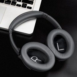 SOULWIT Earpads Replacement for Bose QuietComfort 45 (QC45)/QuietComfort SE (QC SE)/New Quiet Comfort Wireless Over-Ear Headphones, Ear Pads Cushions with Softer Protein Leather - Titanium