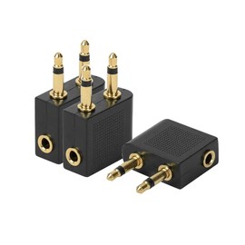 Gold-Plated Aircraft Headset Converter (3 Pack) Aircraft Headset Converter Head high Adaptability Compact and Convenient Easy to Carry Applicable high Universal Sound Quality Good