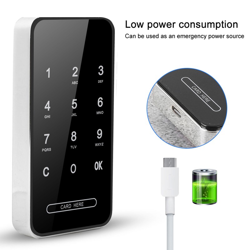 Electronic Password Card Lock RFID Smart Keyless Touch Screen for