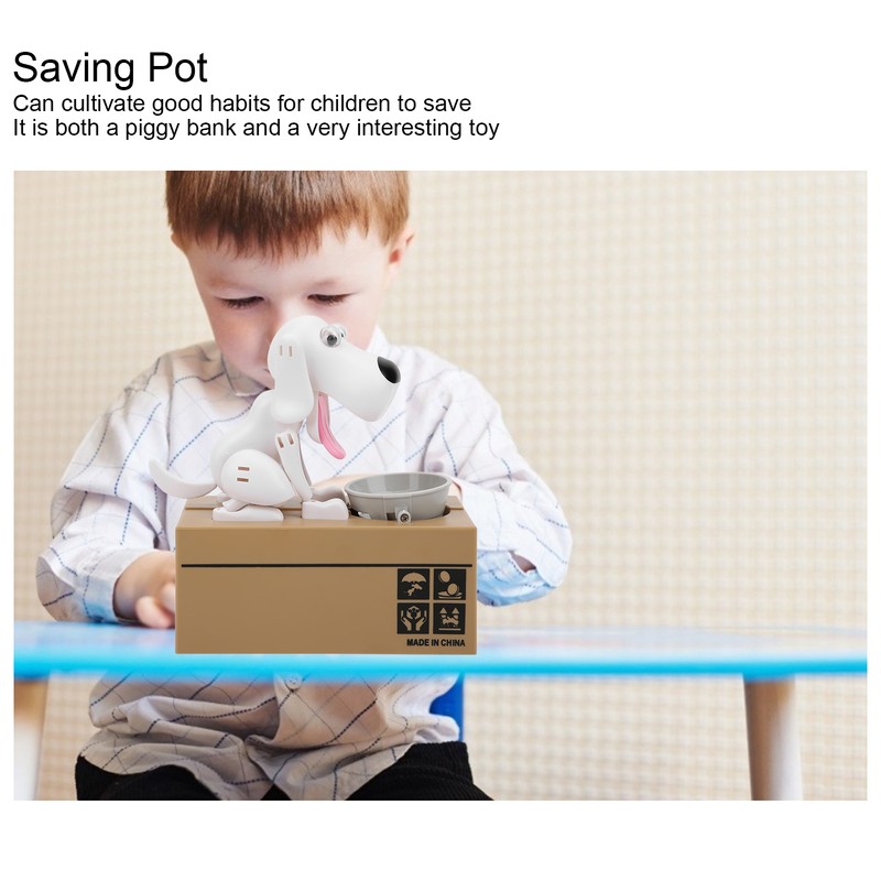 Saving Pot Electronic Money Box Robotic Dog Coin Bank Automatic