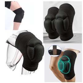 YYaaloa Knee Pads for Women, Soft Dance Knee Pads Wrestling Knee Pads Volleyball, Dancing, Football, Yoga, Basketball, and Skating Work Flexible Elastic Knee Support (Black 02, Medium)