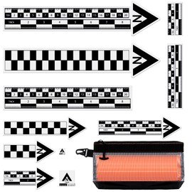 Maitys 12 Pack Archaeological North Arrow and Scale Set, Geology Photography Professional Measuring Scale Ruler with Case Archaeological Excavation Photo Reference Ruler for Artifact Documentation