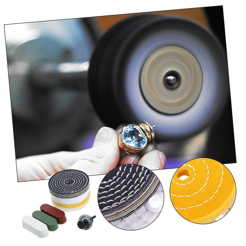 Gatuida 1set Buffing Polishing Wheel Kit Polishing Compound and for