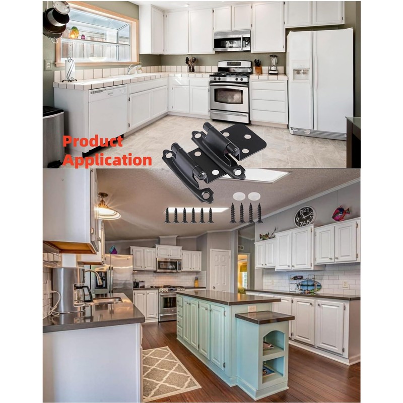 10 Pcs 1/2" Overlay Cabinet Hinges,Semi-Concealed Hinges,Self Closing for RV