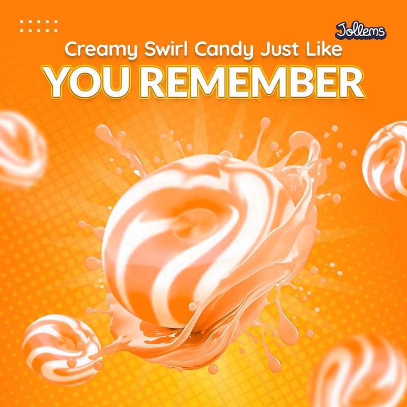 Jollems O’ Creamers Orange & Cream Flavored Hard Candy |