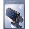 Projection Alarm Clock for Bedroom, Alarm Clock with 350° Rotatable