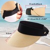 MILAKOO Womens Sun Visor Hut Einstellbare Breite Krempe UV-Schutz Faltbar