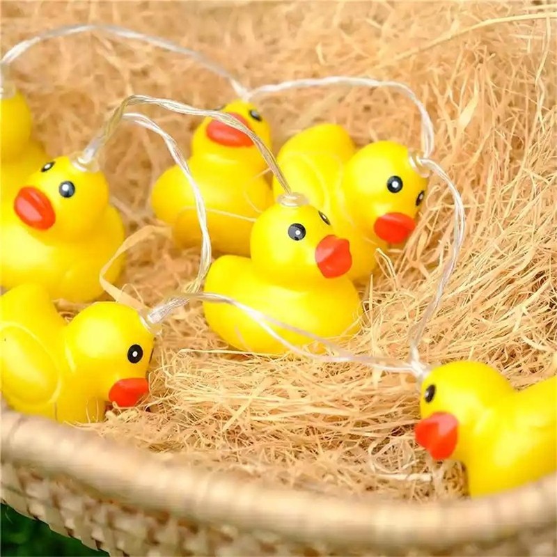 LED String Light Cute Mini Yellow Duck Animal Light String