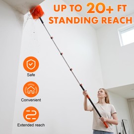 Window Washing Kit with Extension Pole 20FT, Squeegee for Window Cleaning