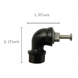 LB-LAIBA Industrial Water Pipe Cabinet Knobs Pulls, Retro Industrial Style for Wardrobe Dresser Cupboard Drawer Furniture Door Pulls Handle Home Kitchen Hardware 4 Pieces (B Style)