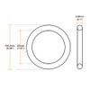 sourcing map Metric Nitrile Rubber O-Rings Seal 205.3 mm OD