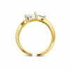 VENUS Anillos Compromiso Promesa Baño Oro 18k Ajustables, Mujer, Pareja,