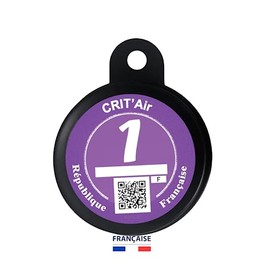 Mini Crit Air Motorcycle Discreet Waterproof Black Model with Clips (No Screws) Holder for Vignettes Critair Motorcycle Equipment Accessories for Motorcycle, Scooter, Moped, Quad, ATV