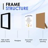 FIXSMITH 8.5x11 Diploma Frame, Black Picture Frame with Clear Plexiglass,