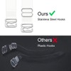 Lystaii 4Pair Clear Bra Straps Invisible Transparent Shoulder Bra Strap