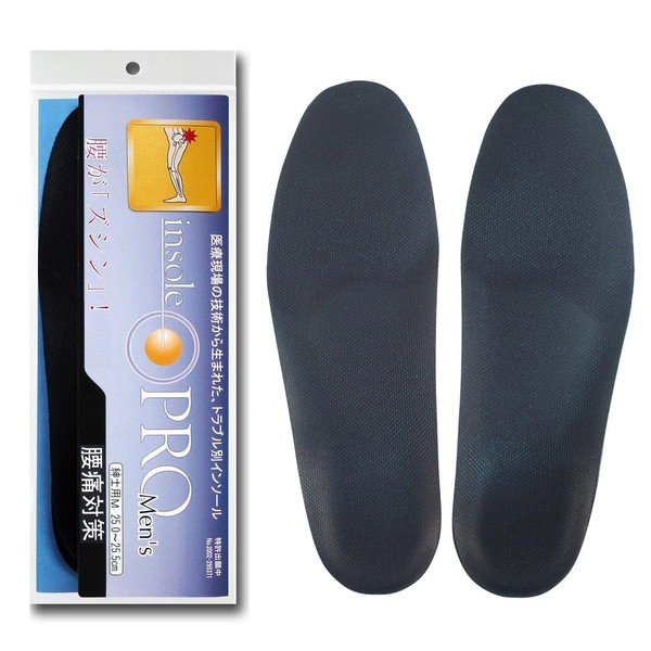Insoles Pro (Footbed for Shoes), Back Pain Protection, Men's, Large, US Size 10.2 - 10.6 inches (26 - 27 cm)