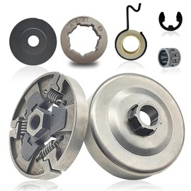 HRuiRed Chainsaw Clutch Drum Rim Sprocket Kit 3/8-7T for Stihl Chain Saw 066 MS660 MS650 064 G660 with Clutch 1122 160 2002 Washer Needle Bearing 1122 007 1000