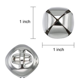 Moscare 100 Pieces 25mm Jingle Bells for DIY Crafts,Christmas Deco (Silver)
