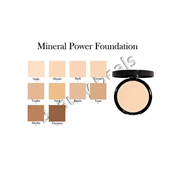 Beauty Deals Mineral Powder Foundation Buildable Coverage, Natural Finish, w/sponge (Sand)
