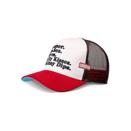 Coastal - SummerSeaSand Trucker Cap Mesh Cap Hat Cap Hat Caps, Stone/Red