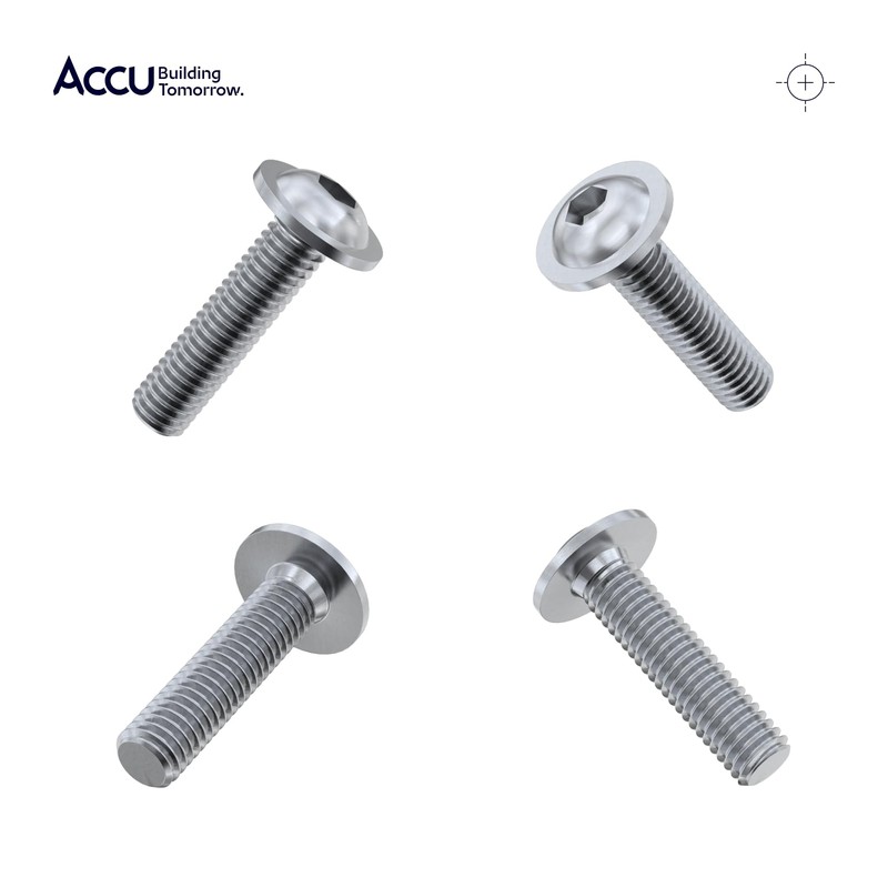Accu - M4 x 16mm Socket Flanged Button Screws (ISO